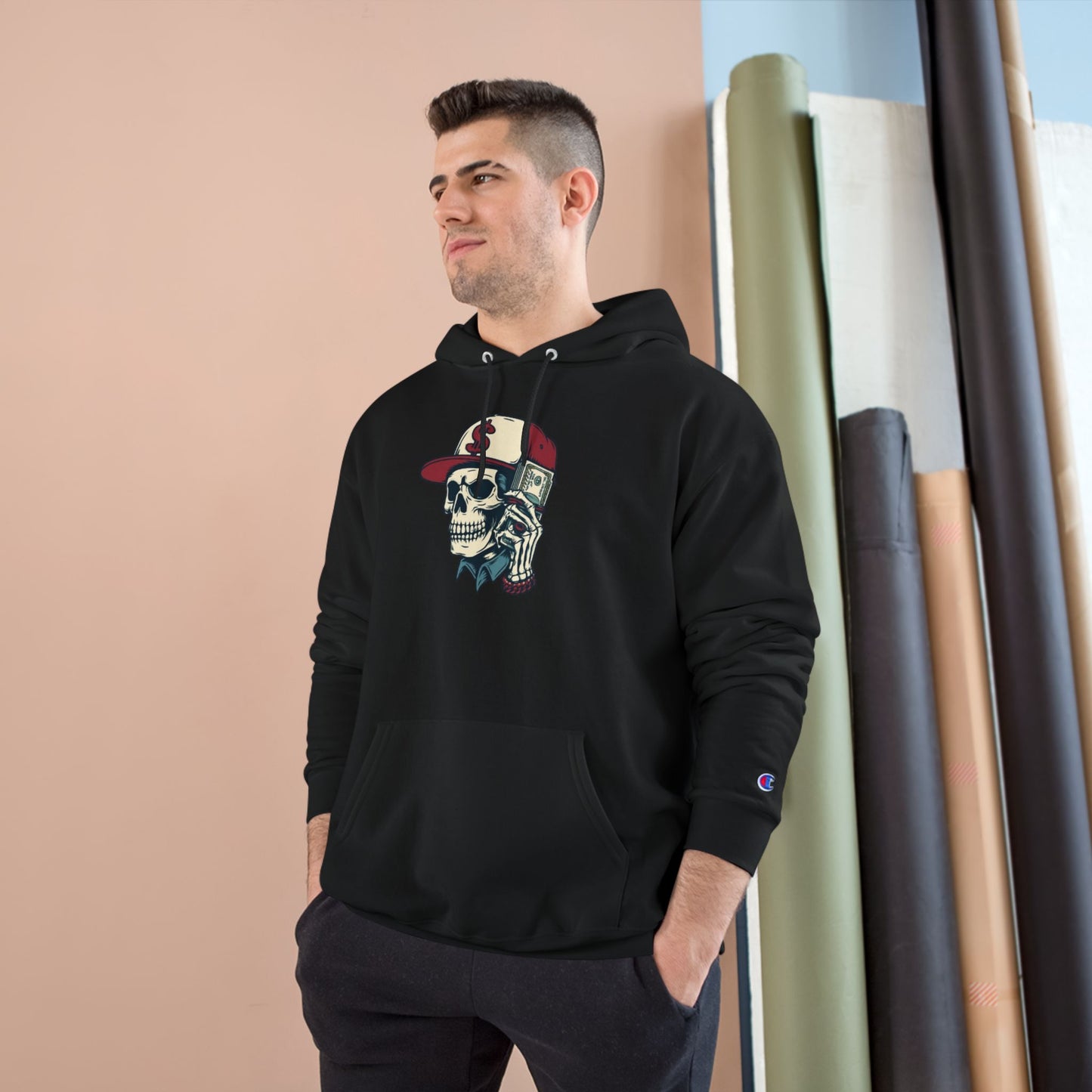 Skull Graphic Champion Hoodie - Hipster Streetwear Sweatshirt