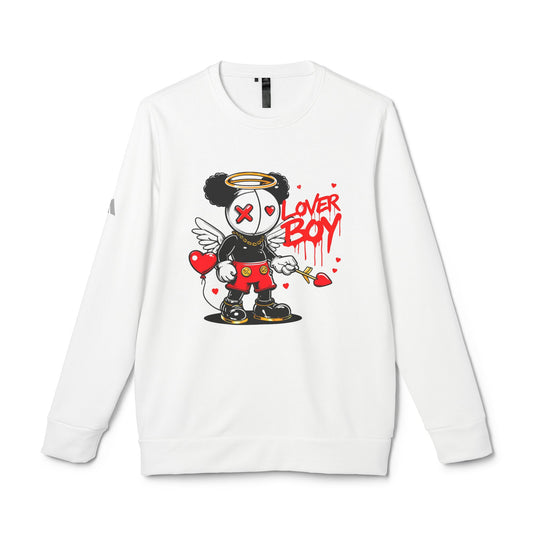 Adidas Lover Boy Unisex Fleece Crewneck Sweatshirt - Casual Streetwear for Everyday Comfort