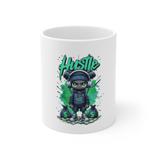 Hustle Vibe 11oz Mug - Cool Graffiti Design for Entrepreneurs & Creatives