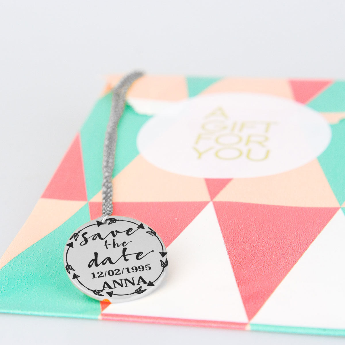 Unique Personalized Pendant Save The Date Of Your Beloved