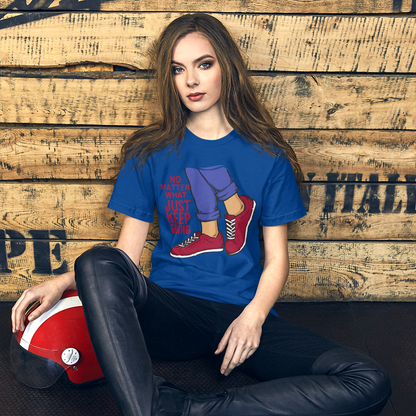 Just Keep Going Motivational Short-Sleeve Unisex T-Shirt