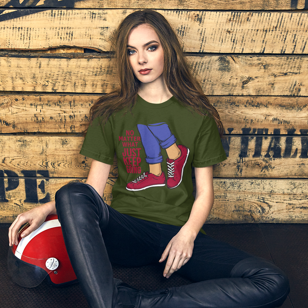 Just Keep Going Motivational Short-Sleeve Unisex T-Shirt