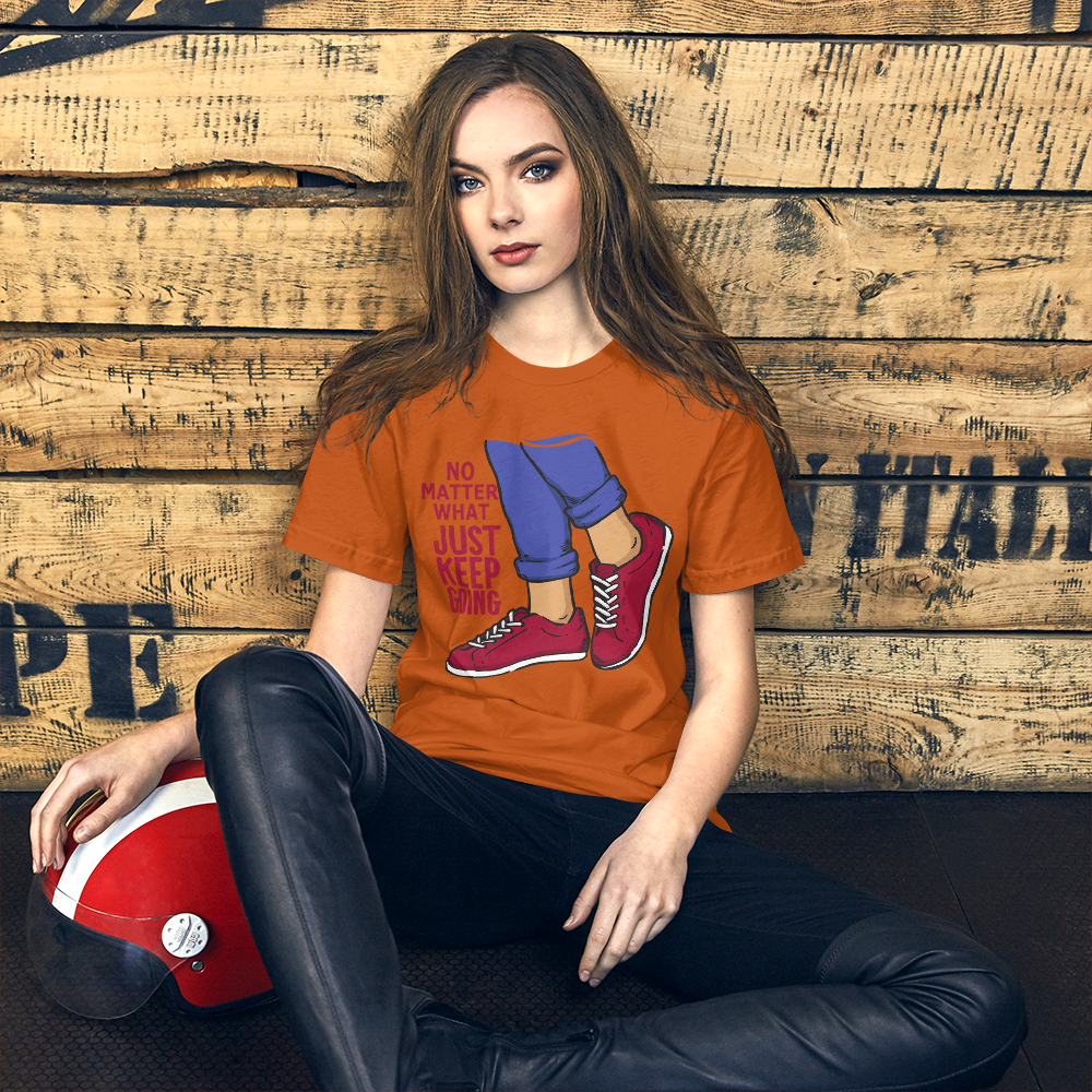Just Keep Going Motivational Short-Sleeve Unisex T-Shirt