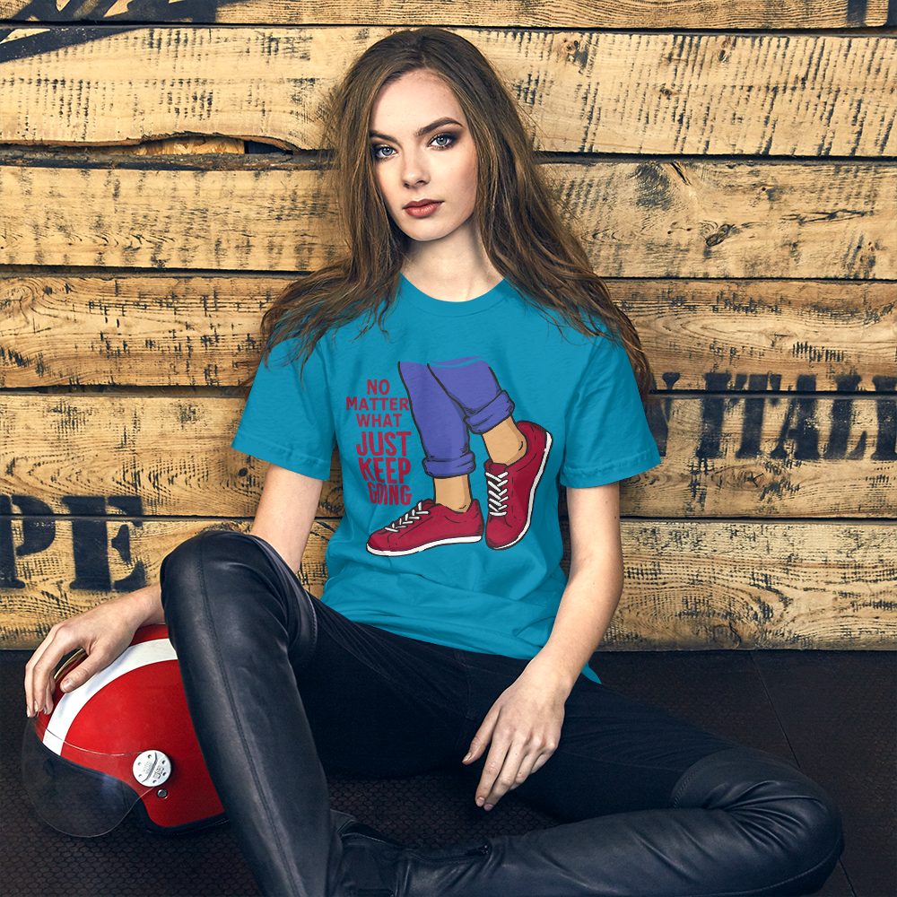 Just Keep Going Motivational Short-Sleeve Unisex T-Shirt