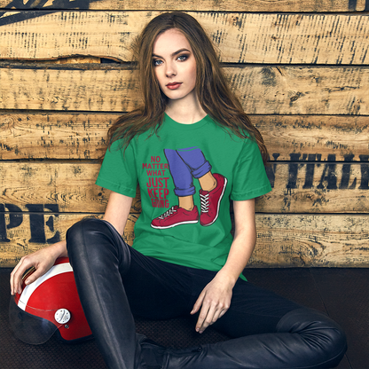 Just Keep Going Motivational Short-Sleeve Unisex T-Shirt