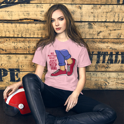 Just Keep Going Motivational Short-Sleeve Unisex T-Shirt