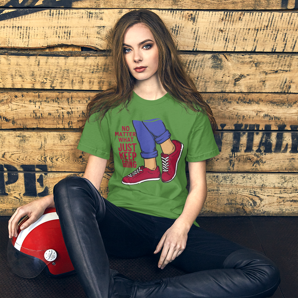 Just Keep Going Motivational Short-Sleeve Unisex T-Shirt