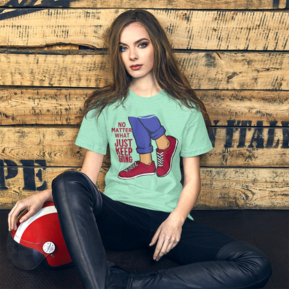 Just Keep Going Motivational Short-Sleeve Unisex T-Shirt