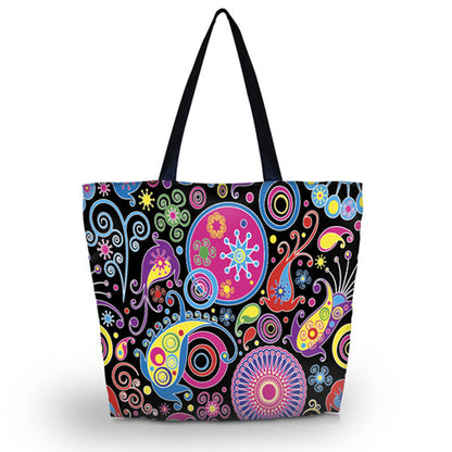 Purple Butterfly Soft Foldable Tote Bag