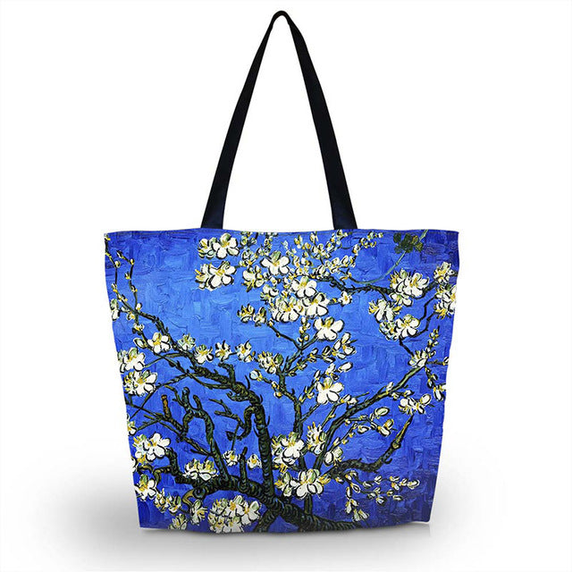 Purple Butterfly Soft Foldable Tote Bag