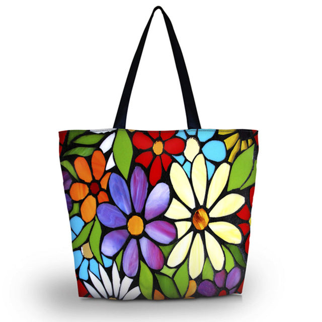 Purple Butterfly Soft Foldable Tote Bag