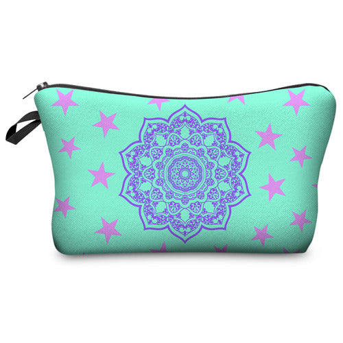Mandala Flowers 3D Printing Cosmetic Bag