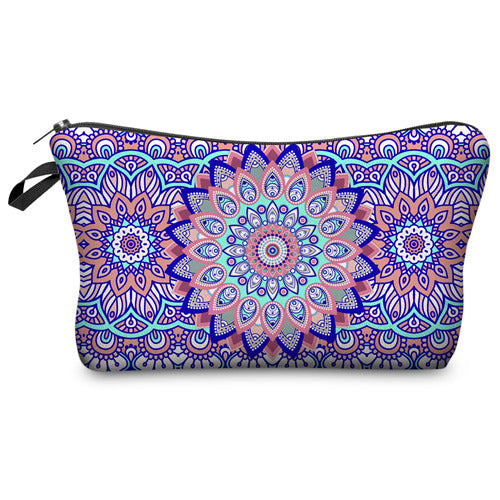 Mandala Flowers 3D Printing Cosmetic Bag